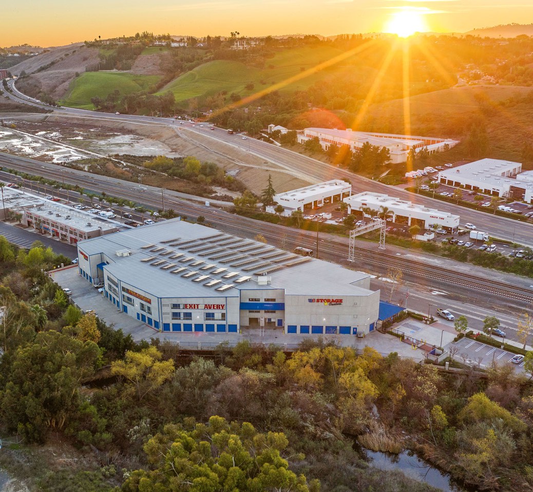 Aerial view of storage facility in Laguna Niguel